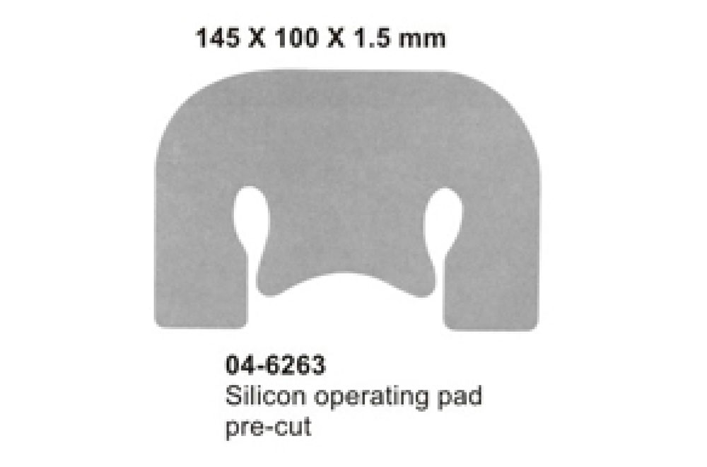 Silicon operating pad pre-cut